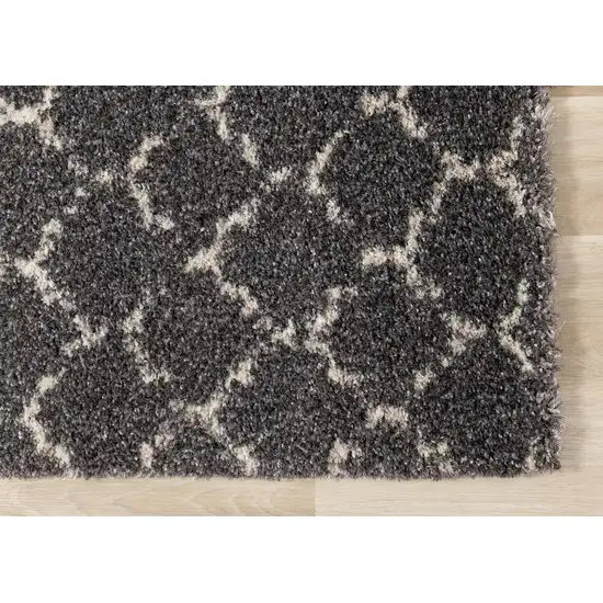 Gray And Cream Ogee Area Rug Photo 9
