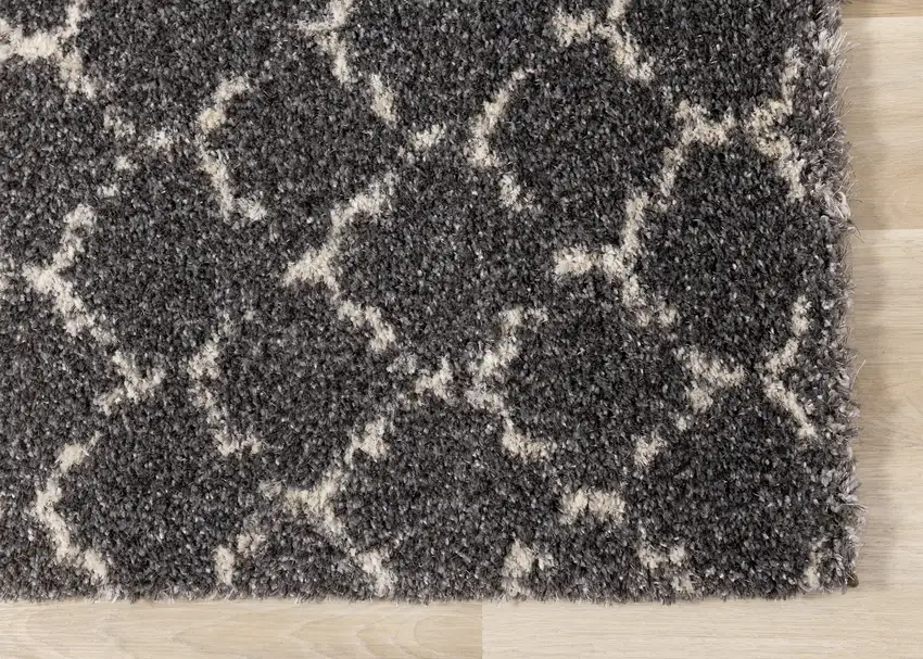 Gray And Cream Ogee Area Rug Photo 8