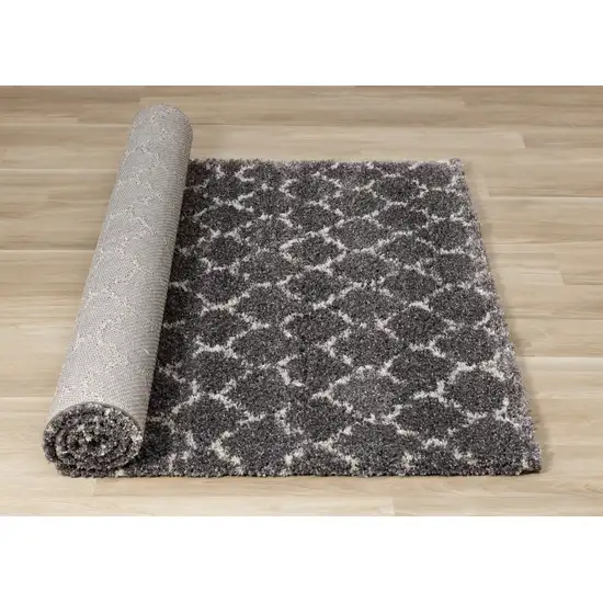 Gray And Cream Ogee Area Rug Photo 9