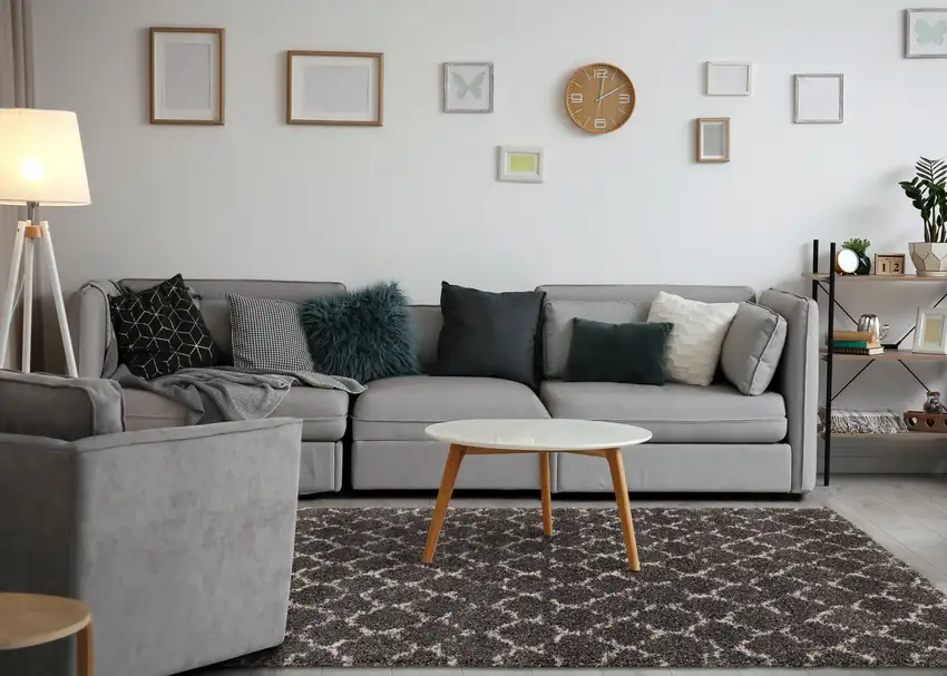 Gray And Cream Ogee Area Rug Photo 6