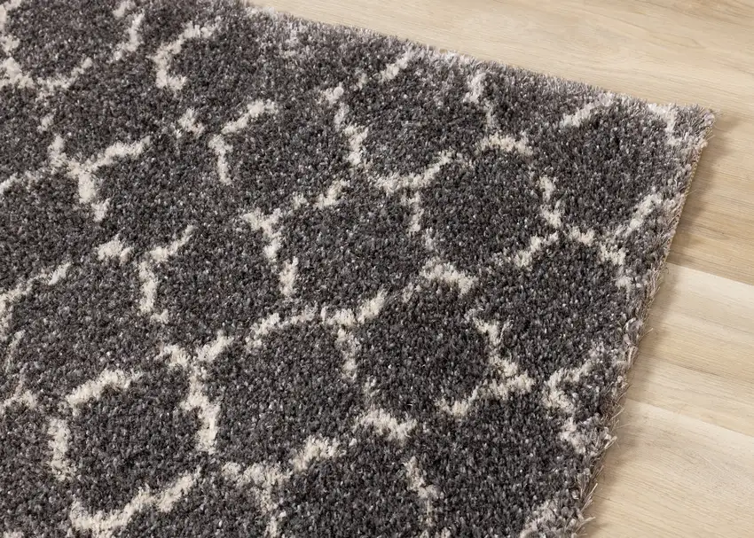 Gray And Cream Ogee Area Rug Photo 7