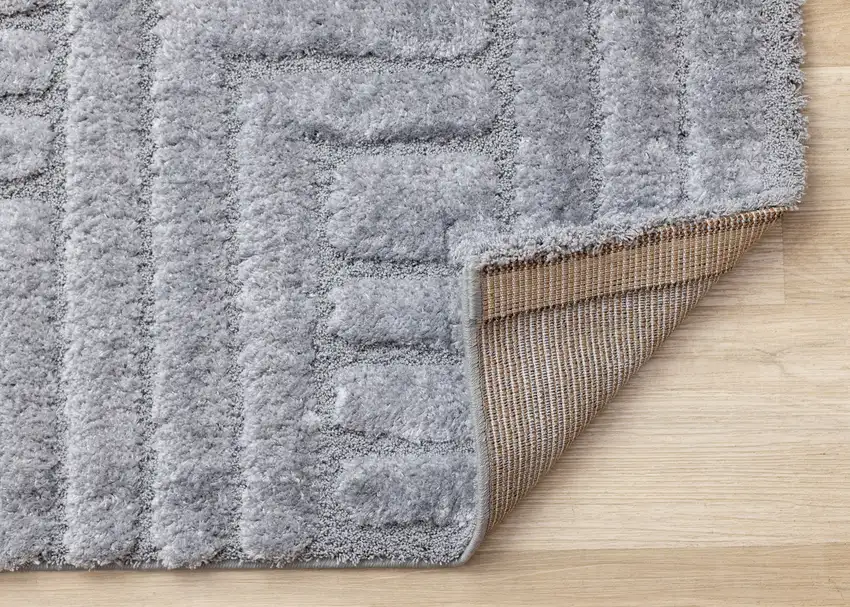 Gray And Dark Gray Geometric Area Rug Photo 9