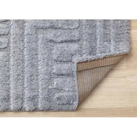 Gray And Dark Gray Geometric Area Rug Photo 9