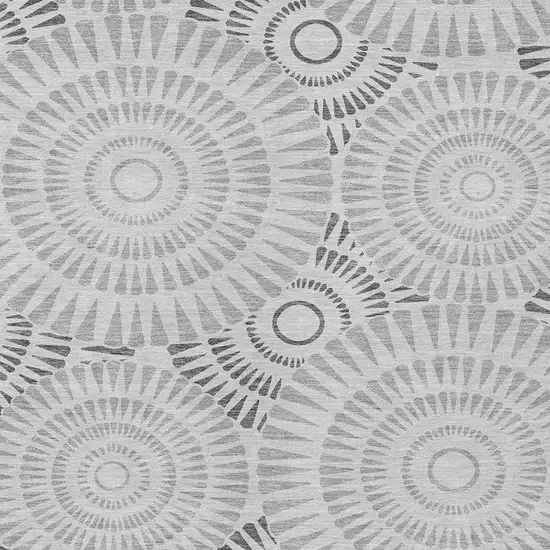 Gray And Dark Gray Geometric Washable Indoor Outdoor Area Rug Photo 7