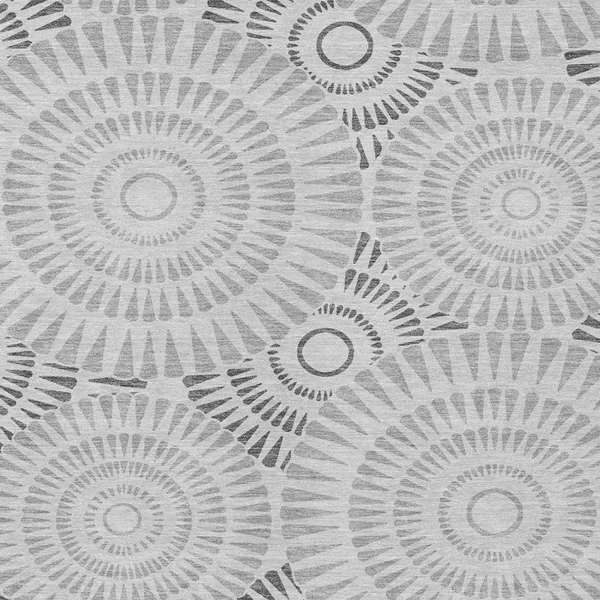 Gray And Dark Gray Geometric Washable Indoor Outdoor Area Rug Photo 7