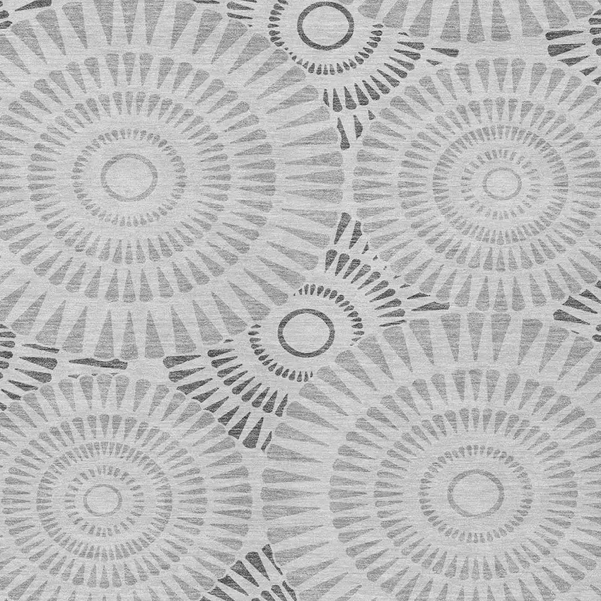 Gray And Dark Gray Geometric Washable Indoor Outdoor Area Rug Photo 7