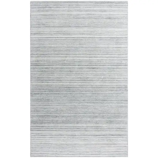 Gray And Dark Gray Striped Hand Tufted Area Rug Photo 3