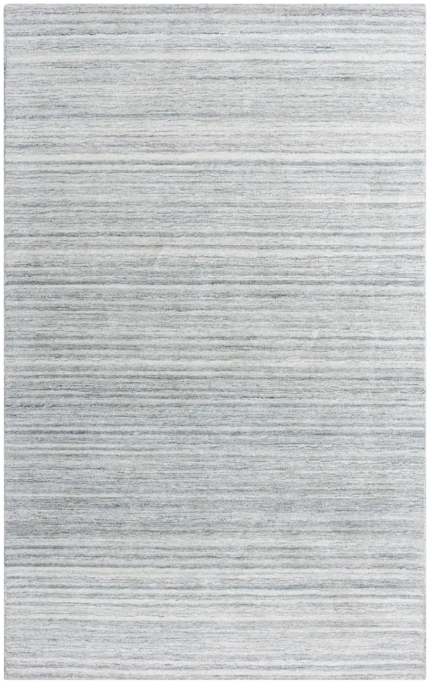Gray And Dark Gray Striped Hand Tufted Area Rug Photo 3