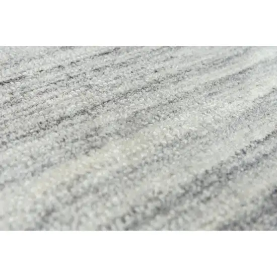 Gray And Dark Gray Striped Hand Tufted Area Rug Photo 5