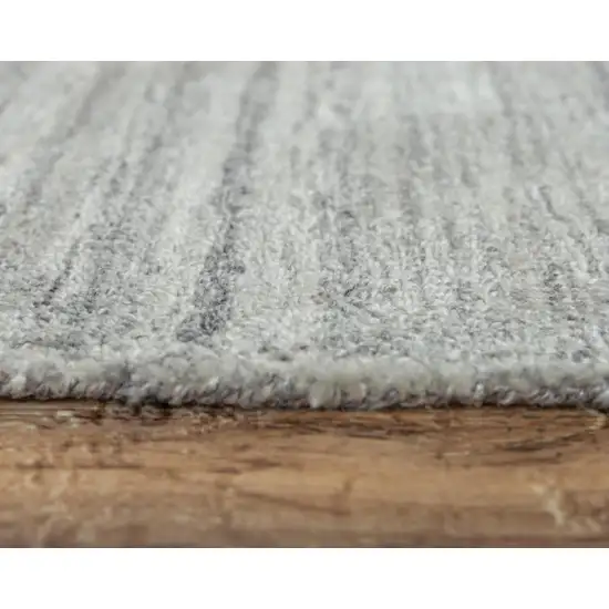 Gray And Dark Gray Striped Hand Tufted Area Rug Photo 1