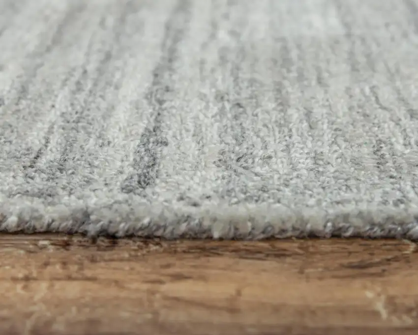 Gray And Dark Gray Striped Hand Tufted Area Rug Photo 1