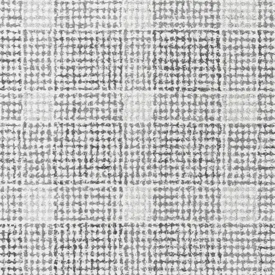 Gray And Dark Gray Wool Checkered Hand Tufted Area Rug Photo 5
