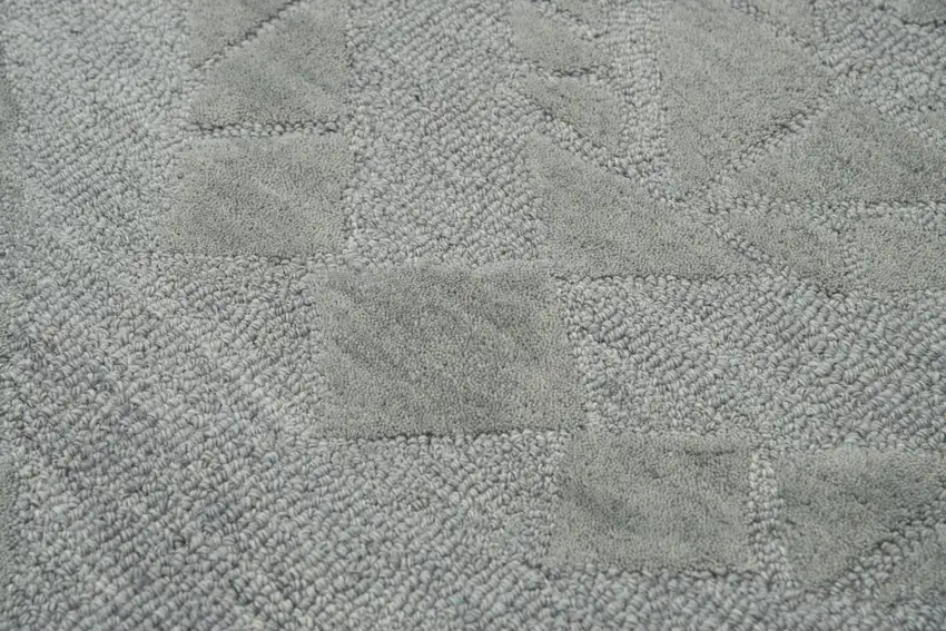 Gray And Dark Gray Wool Geometric Hand Tufted Area Rug Photo 4