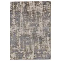 Photo of Gray And Gold Abstract Stain Resistant Area Rug