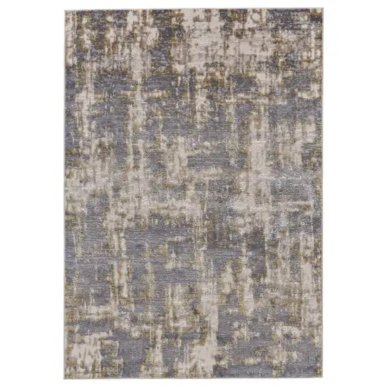 Gray And Gold Abstract Area Rug Photo 2