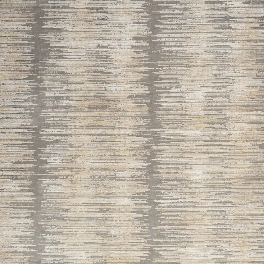 Gray And Gold Ombre Area Rug With Fringe Photo 7