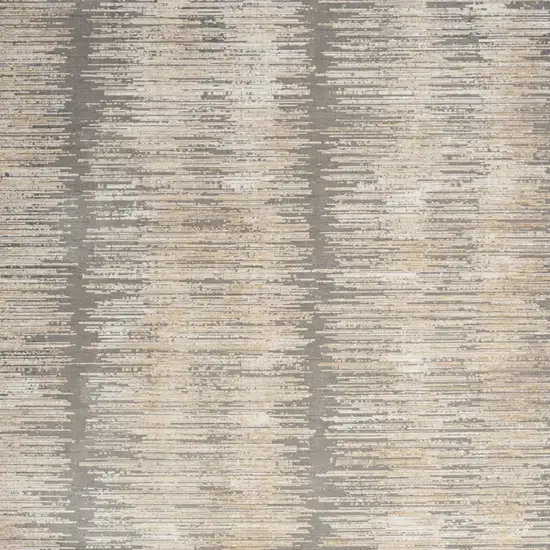Gray And Gold Ombre Area Rug With Fringe Photo 7