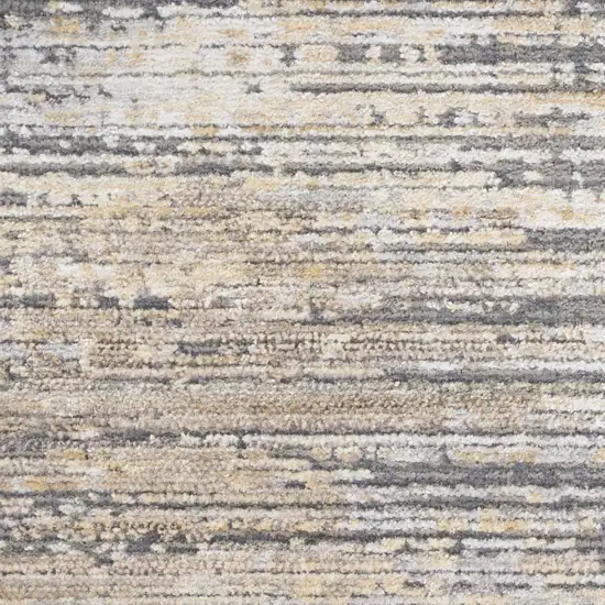 Gray And Gold Ombre Area Rug With Fringe Photo 4