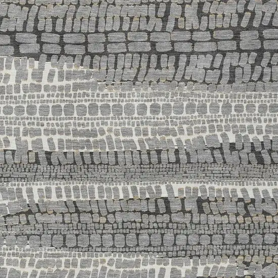 Gray And Graphite Abstract Washable Indoor Outdoor Area Rug Photo 2