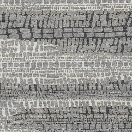 Gray And Graphite Abstract Washable Indoor Outdoor Area Rug Photo 2