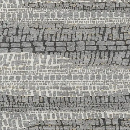 Gray And Graphite Abstract Washable Indoor Outdoor Area Rug Photo 2