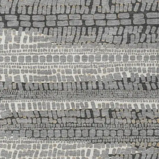 Gray And Graphite Abstract Washable Indoor Outdoor Area Rug Photo 2