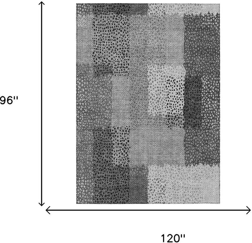 Gray And Graphite Abstract Washable Indoor Outdoor Area Rug Photo 9