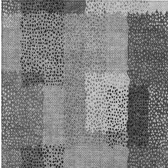 Gray And Graphite Abstract Washable Indoor Outdoor Area Rug Photo 5