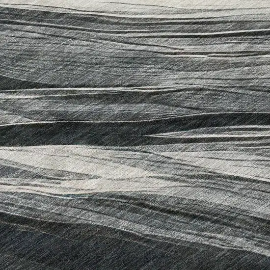 Gray And Graphite Abstract Washable Indoor Outdoor Area Rug Photo 6