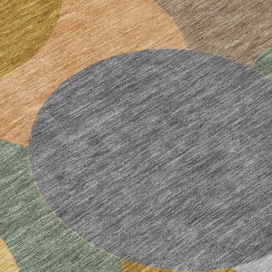 Gray And Graphite Geometric Washable Indoor Outdoor Area Rug Photo 5