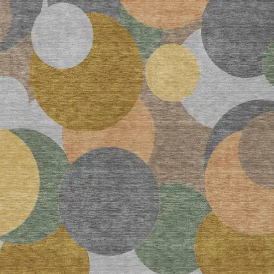 Gray And Graphite Geometric Washable Indoor Outdoor Area Rug Photo 3