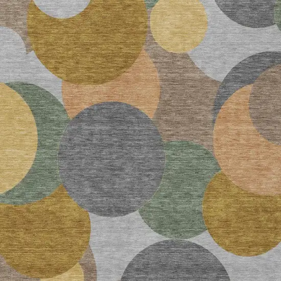 Gray And Graphite Geometric Washable Indoor Outdoor Area Rug Photo 2