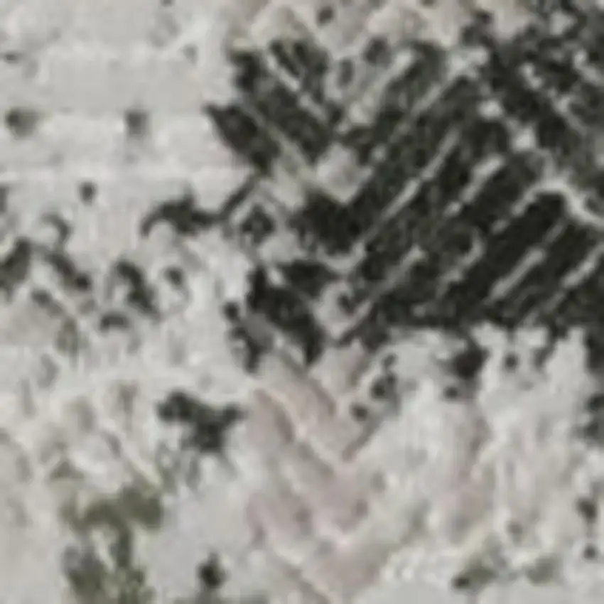 Gray And Green Abstract Distressed Area Rug Photo 3