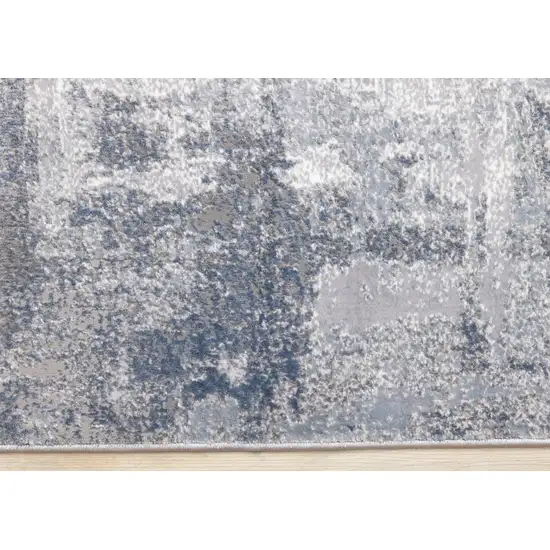 Gray And Ivory Abstract Area Rug Photo 9
