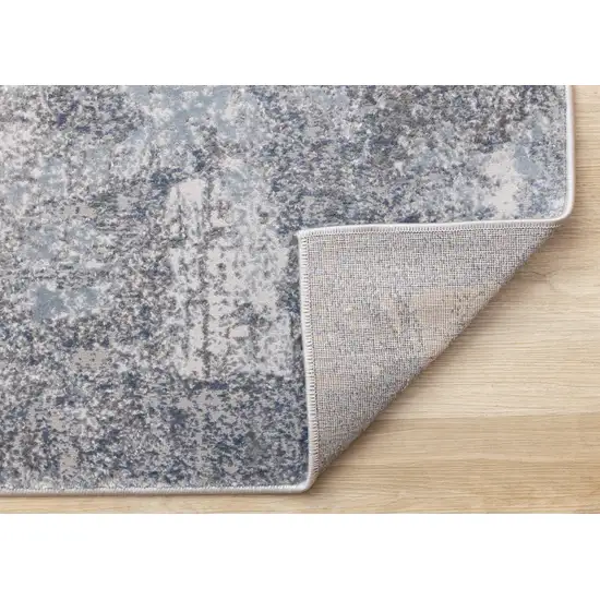 Gray And Ivory Abstract Area Rug Photo 8