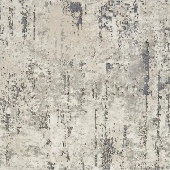Gray And Ivory Abstract Area Rug Photo 2