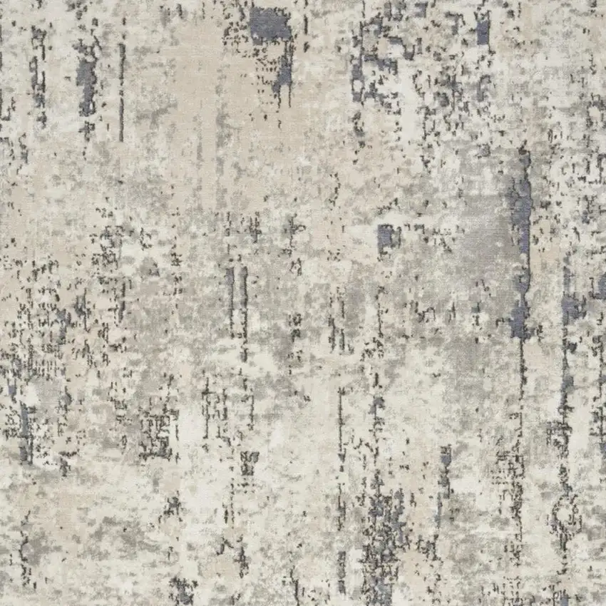 Gray And Ivory Abstract Area Rug Photo 2