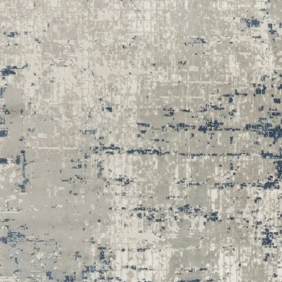 Gray And Ivory Abstract Area Rug Photo 7
