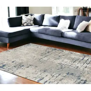 Photo of Gray And Ivory Abstract Area Rug