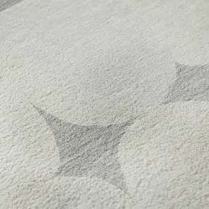 Photo of Gray And Ivory Abstract Geometric Washable Area Rug With UV Protection