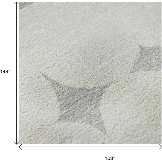 Gray And Ivory Abstract Geometric Washable Area Rug With UV Protection Photo 9