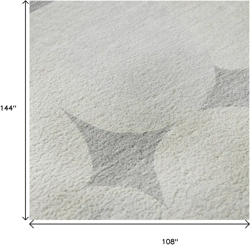 Gray And Ivory Abstract Geometric Washable Area Rug With UV Protection Photo 9