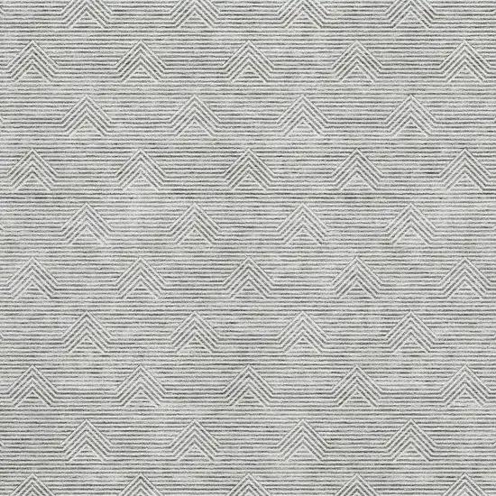 Gray And Ivory Abstract Geometric Washable Area Rug With UV Protection Photo 3