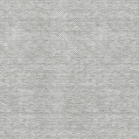 Gray And Ivory Abstract Geometric Washable Area Rug With UV Protection Photo 3