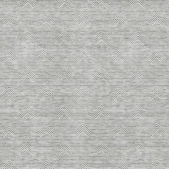 Gray And Ivory Abstract Geometric Washable Area Rug With UV Protection Photo 3