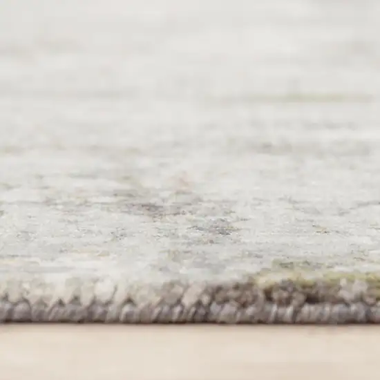 Gray And Ivory Abstract Hand Carved Handmade Area Rug Photo 6