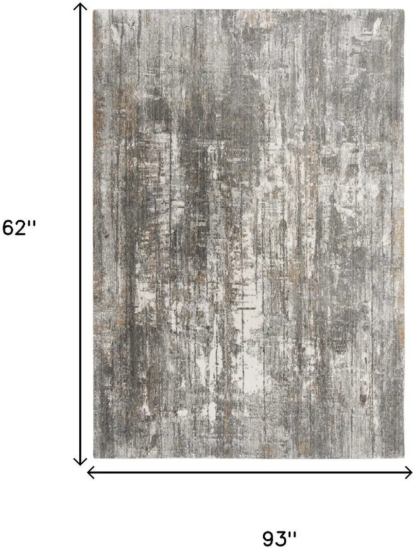 Gray And Ivory Abstract Hand Carved Handmade Area Rug Photo 7