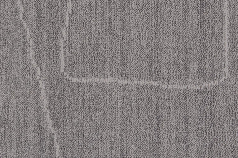 Gray And Ivory Abstract Hand Woven Area Rug Photo 5