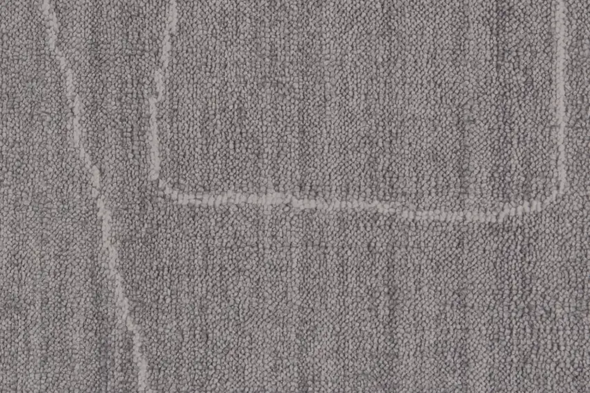 Gray And Ivory Abstract Hand Woven Area Rug Photo 6