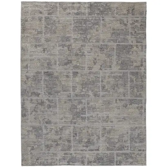 Gray And Ivory Abstract Hand Woven Area Rug Photo 1
